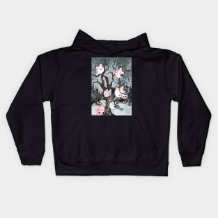 Ghostly Whispers in the Dark Forest Kids Hoodie